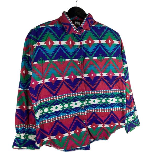 Roughrider Aztec Pattern Long Sleeve Button Down - Picture 3 of 8